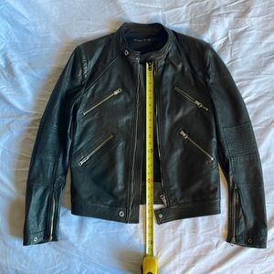 Kenneth Cole black leather jacket size M